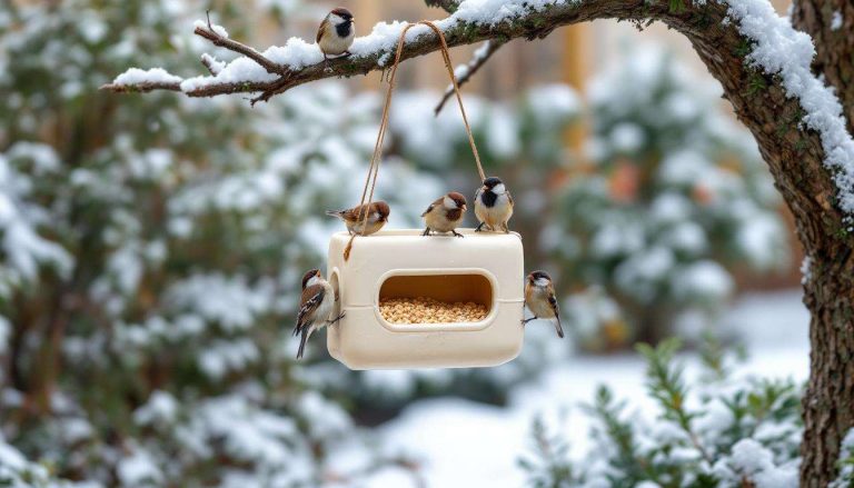 Vous jetez encore vos pots de crème fraîche ? Ils sont pourtant très utiles pour les oiseaux en hiver