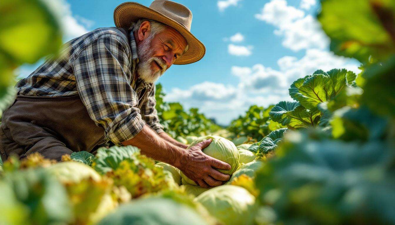 Derrière cette manière étrange de récolter les choux se cache les connaissances des anciens