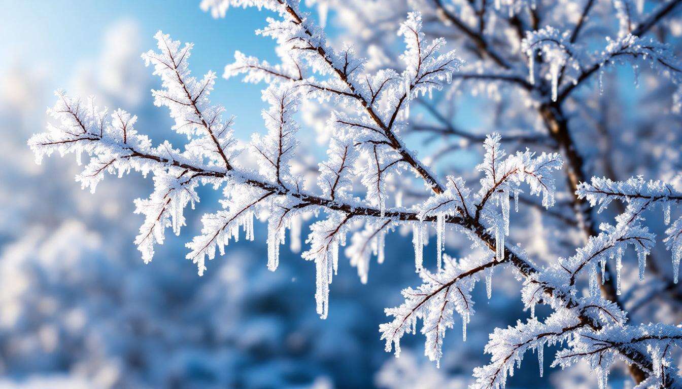 Le phénomène fascinant du givre, ou quand l'humidité de l'air se cristallise en glace