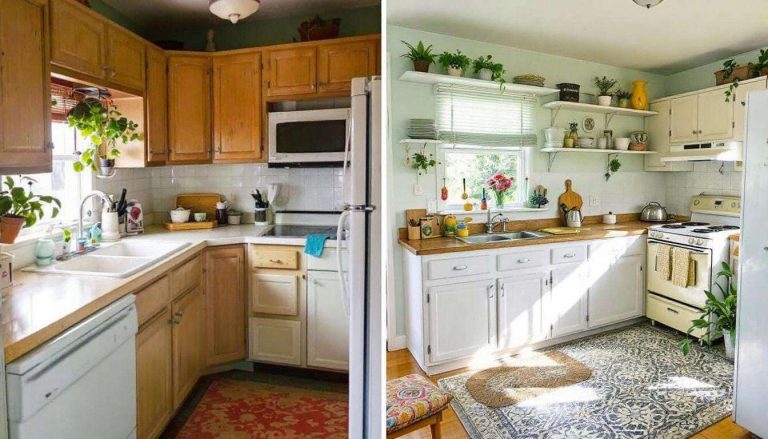 Cette locataire transforme sa minuscule cuisine des années 50 sans toucher aux meubles : l’avant-après est sidérant