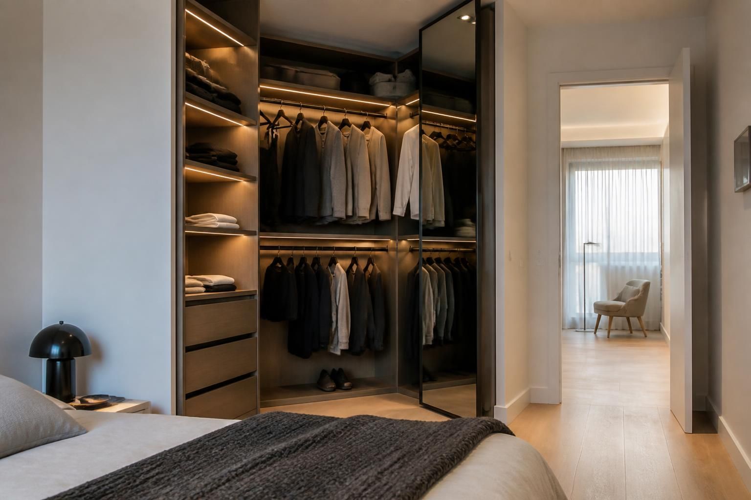 Dressing d'angle en petit espace : guide complet 2026
