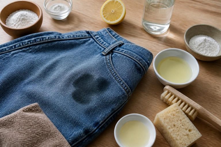 Enlever une tache de graisse sur un jean : 6 méthodes